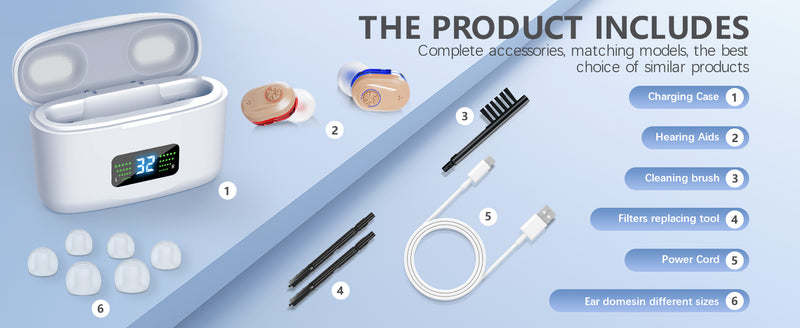 Wireless Mini Noise-Cancelling Hearing Aid for Seniors