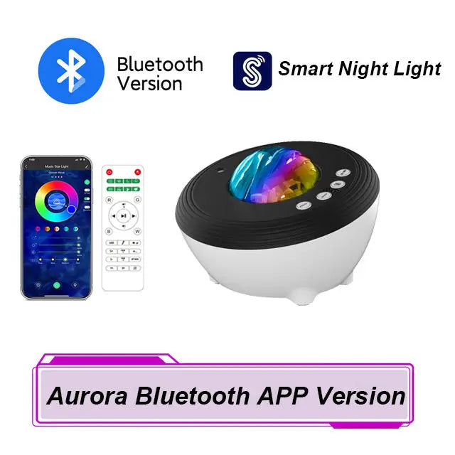 Star Projector LED Aurora Projector Bluetooth Speaker Night Light