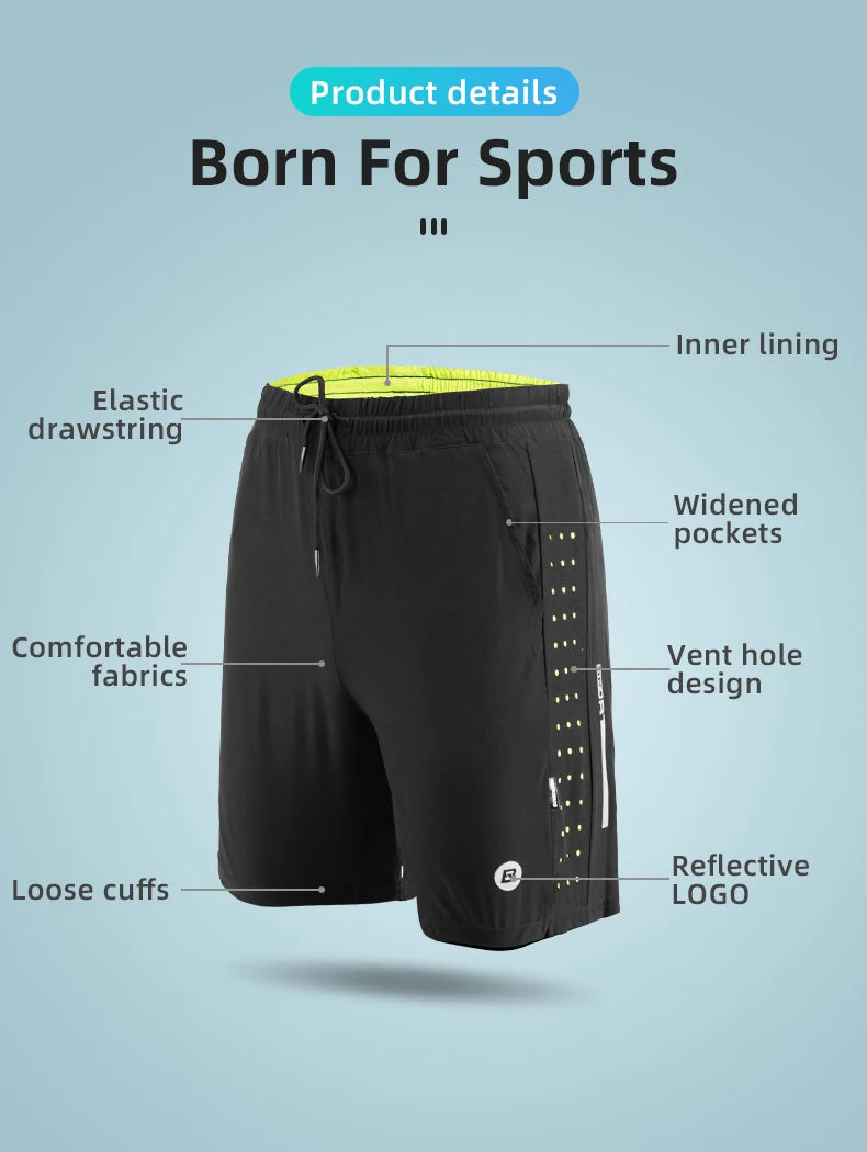 ROCKBROS Unisex Running & Sports Shorts- Asian Sizes