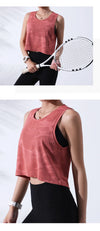 Women’s Camouflage Running Vest-Crop Top