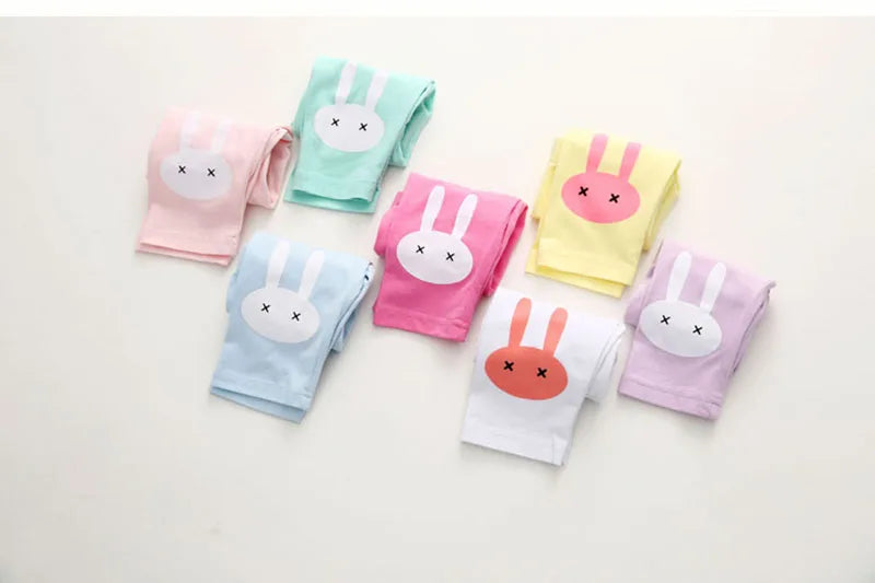 Girls Summer Cotton Leggings โ Knee-Length Candy Color Capris
