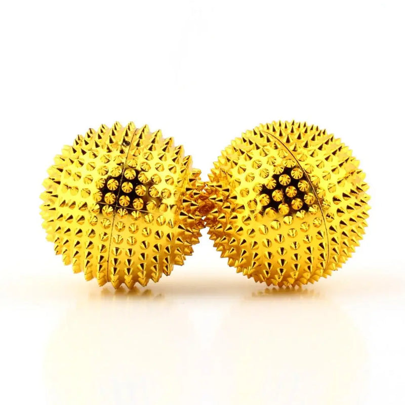 2pcs Hand Palm Magnetic Acupoint Acupuncture Massage Ball