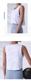 Women’s Camouflage Running Vest-Crop Top