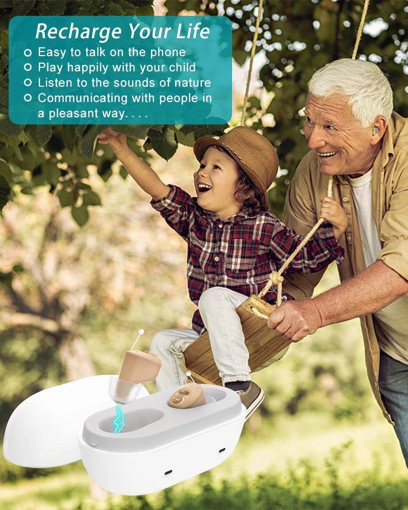 invisible Wireless Rechargeable Mini Hearing Aids Elderly