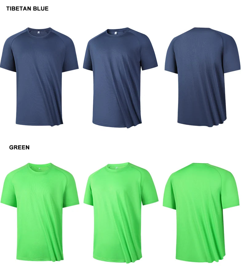 Men’s Breathable Quick-Dry Running Sports Fitness Short Sleeve T-Shirt
