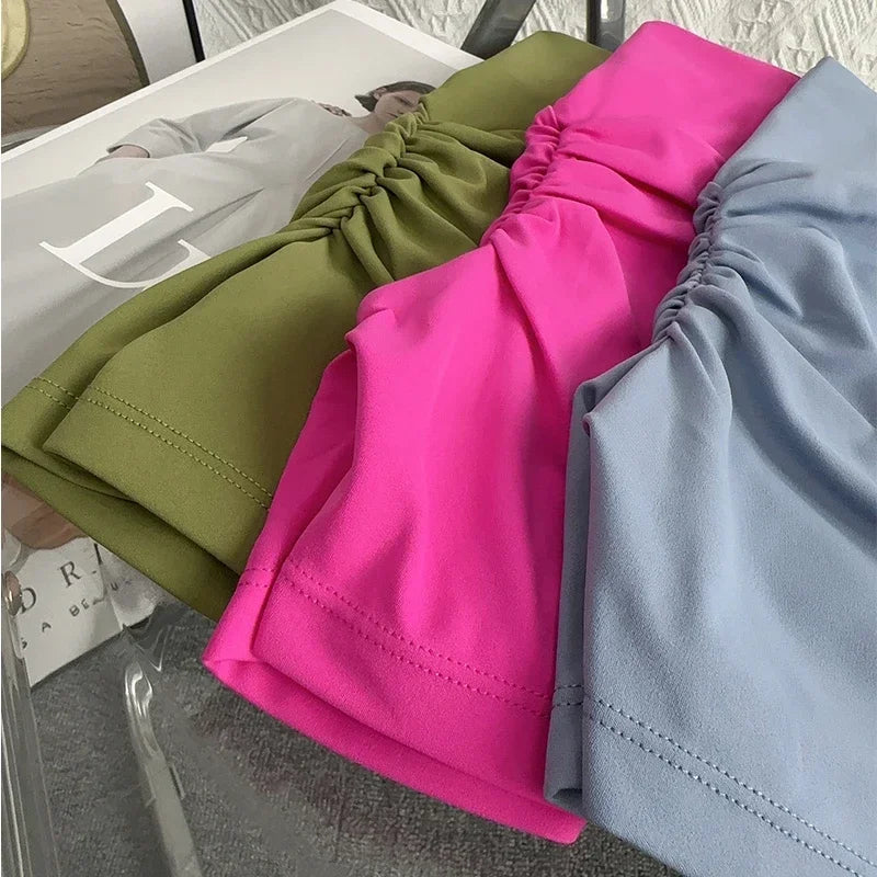 Solid Color High Waist Seamless Butt Lift Yoga Shorts