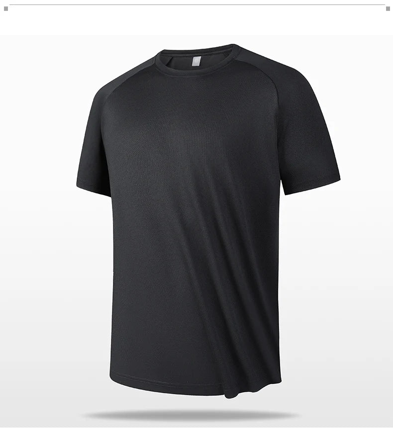 Men’s Breathable Quick-Dry Running Sports Fitness Short Sleeve T-Shirt