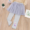 Disney Frozen Elsa Girls’ Skirt Leggings – Cotton Princess Pants with Lace Trim