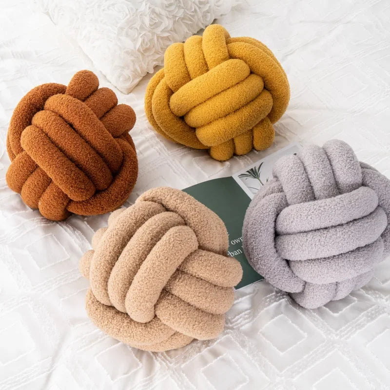 Aesthetic Knot Globe Plush Cushion