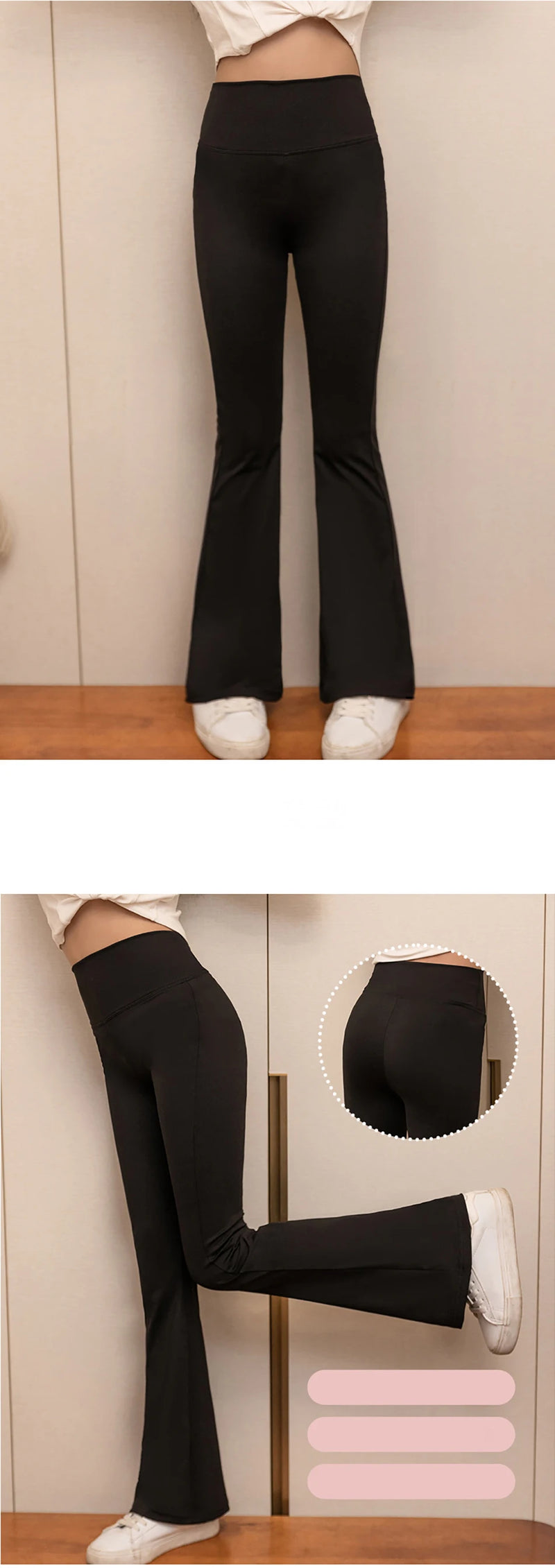 Girls’ High-Waisted Bootcut Leggings