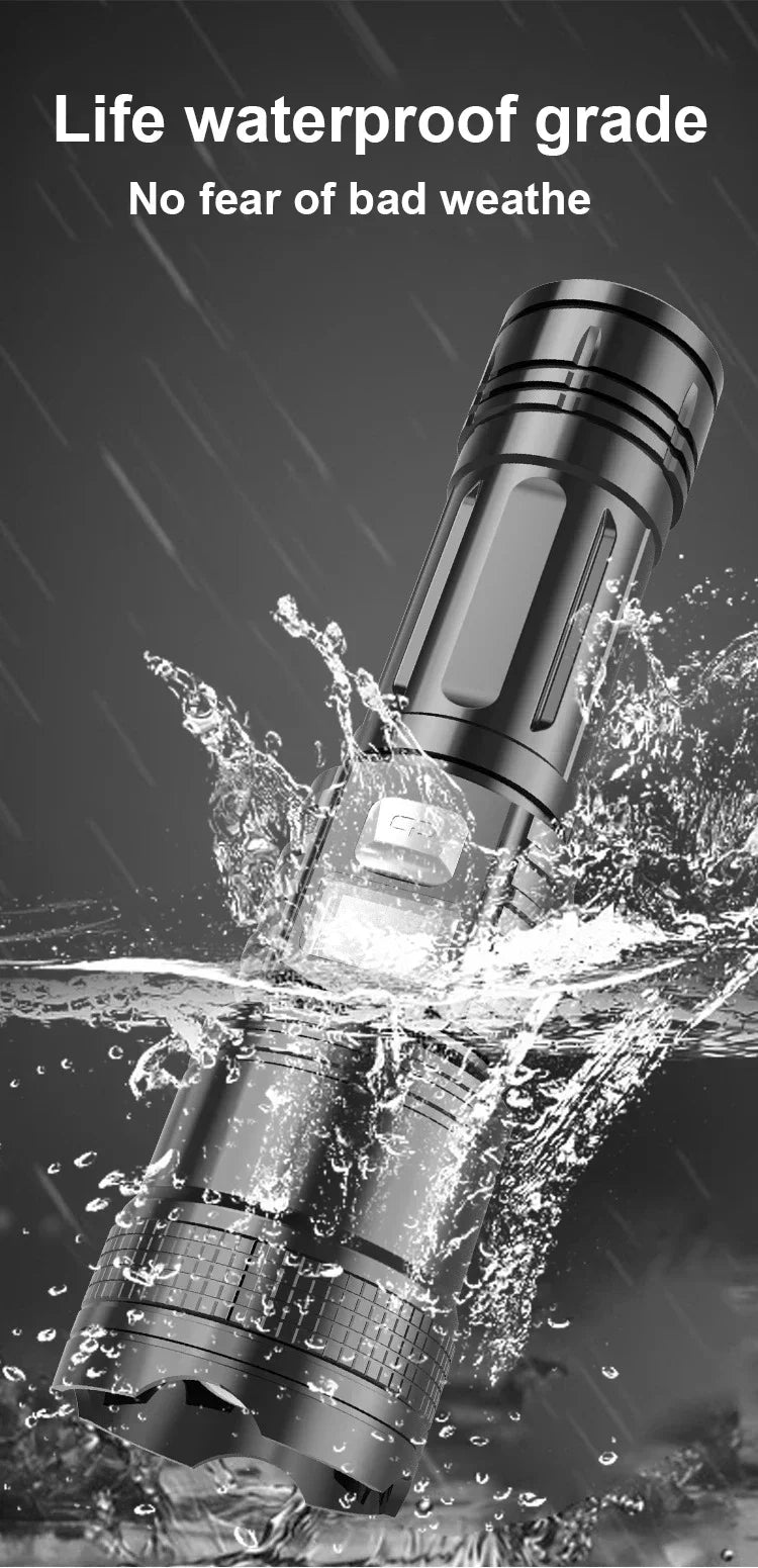 KDULIT High Power Rechargeable LED Flashlight: