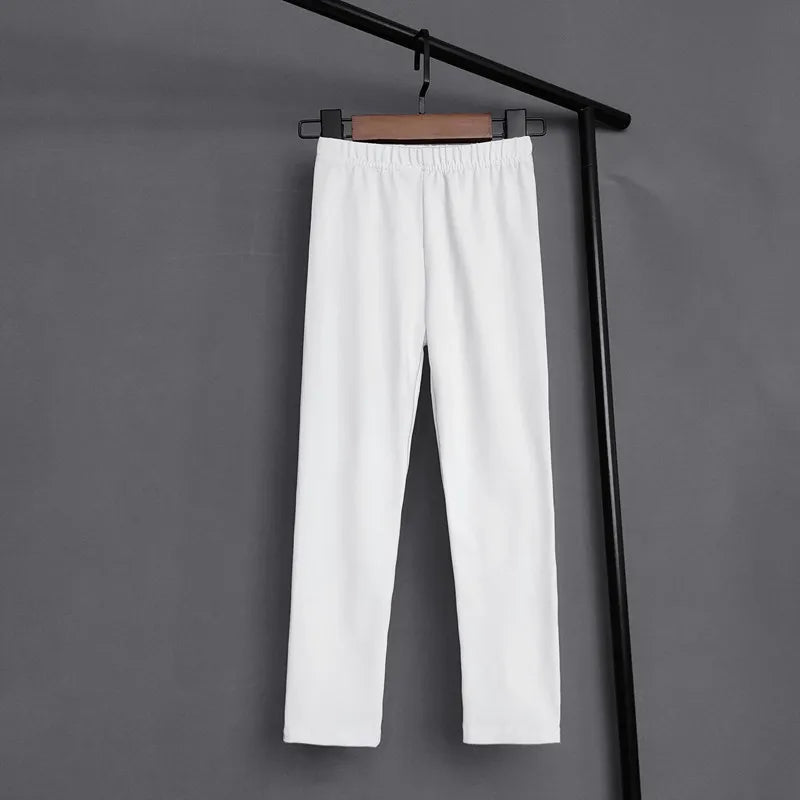Boy's & Girl's Solid Color Leggings – Stretch Slim Pants