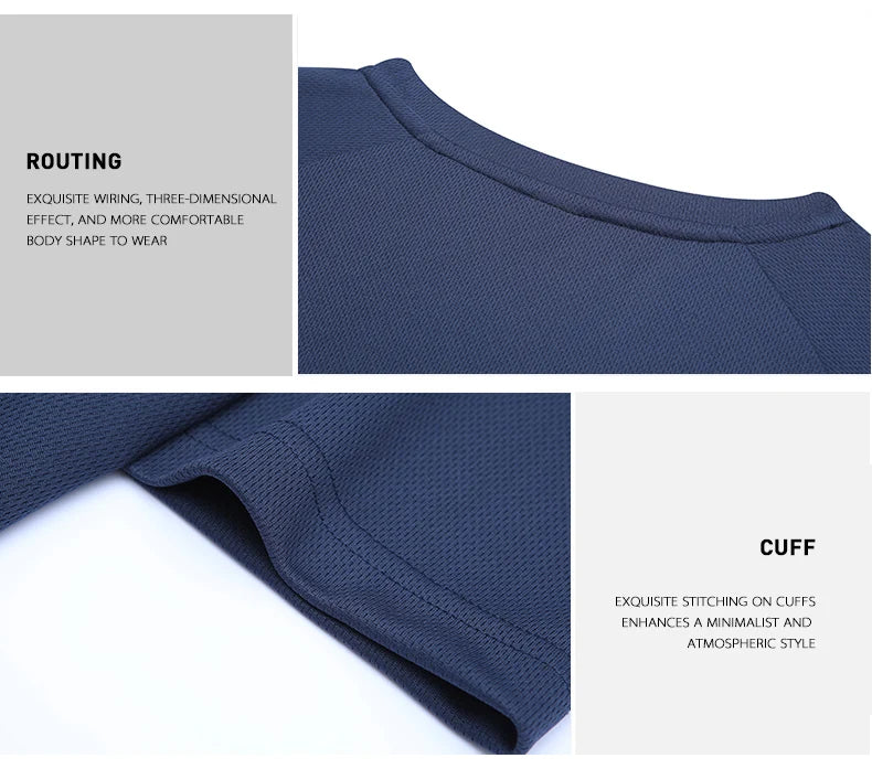 Men’s Breathable Quick-Dry Running Sports Fitness Short Sleeve T-Shirt
