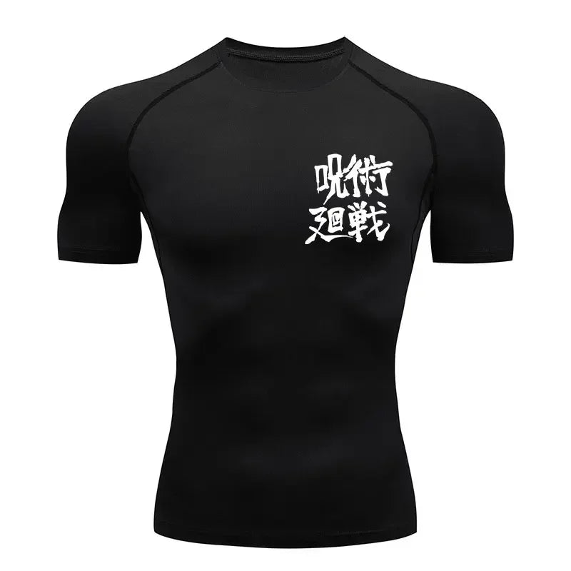 Men’s Summer Anime Jujutsu Kaisen Compression T-Shirt