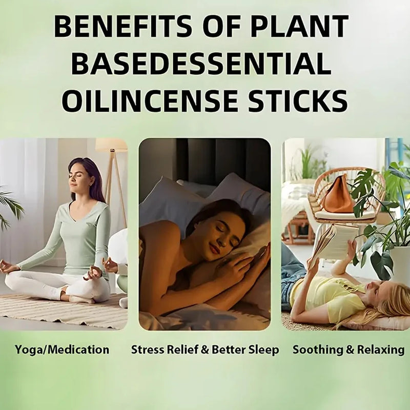 30-240pc Aromatherapy Incense Sticks with 7 Natural Fragrances