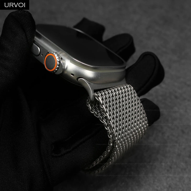 URVOI Titanium Milanese Loop for Apple Watch
