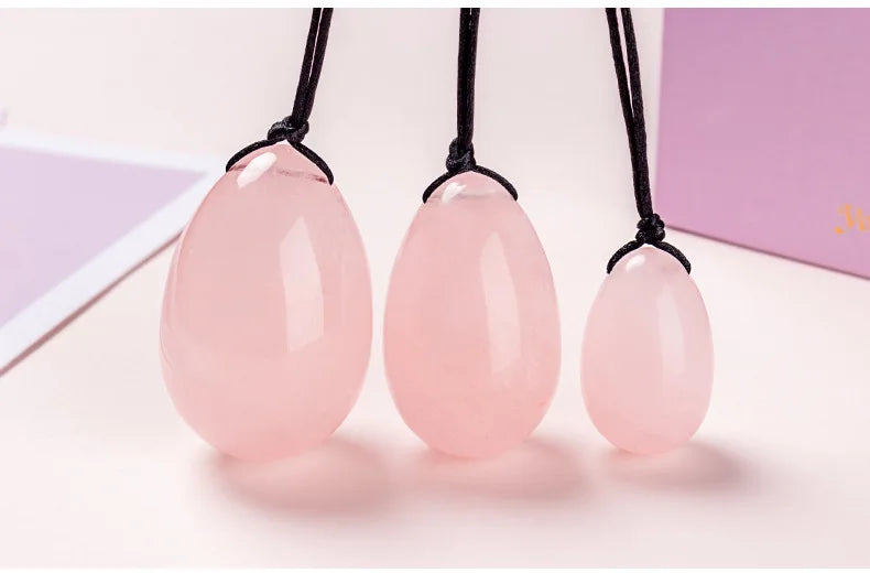 100% Pure Natural Quartz Yoni Egg Set Kegel Exerciser Balls