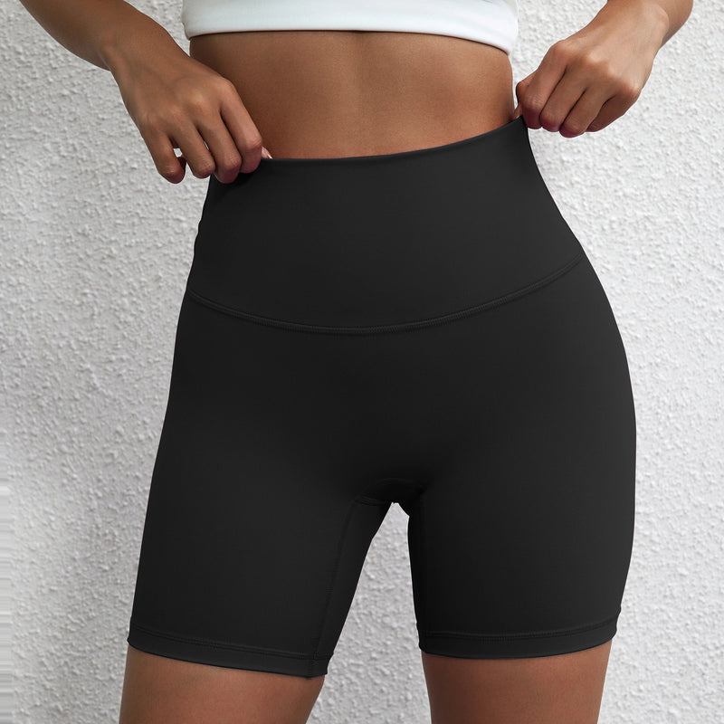 Solid Color Women’s High Waist Fitness Shorts