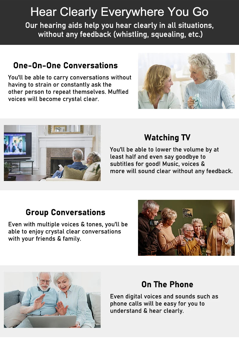 invisible Wireless Rechargeable Mini Hearing Aids Elderly