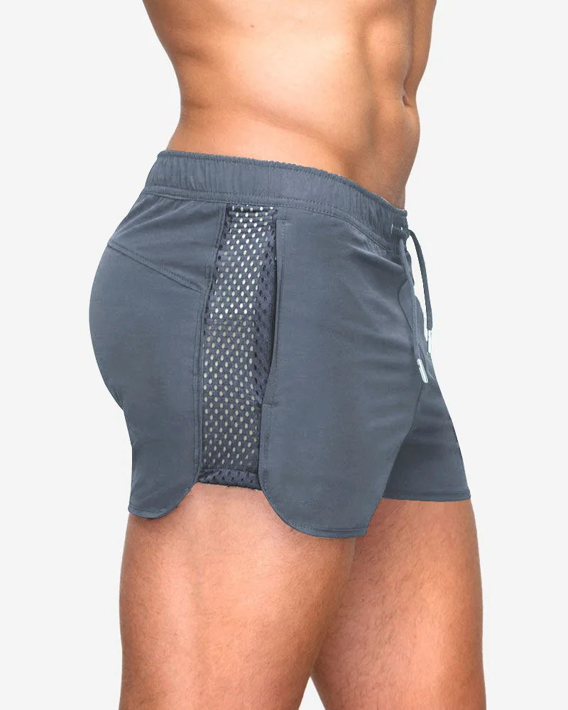 Men’s Quick-Dry Mesh Running & Training Shorts with Pockets