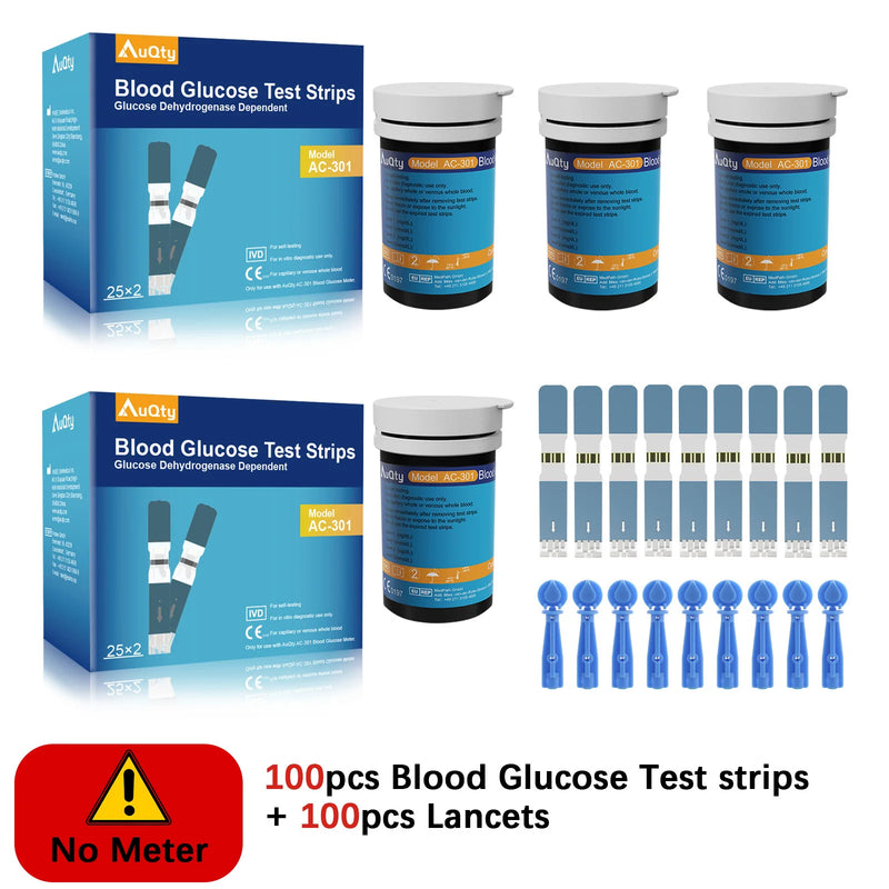 Blood Glucose Meter with Individually Wrapped Glucose Test Strips Glucometer Kit