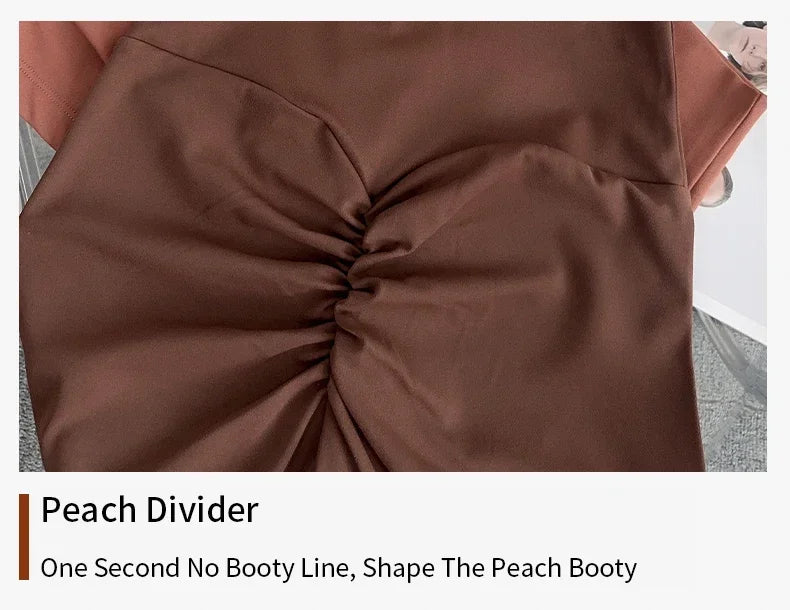 Solid Color High Waist Seamless Butt Lift Yoga Shorts