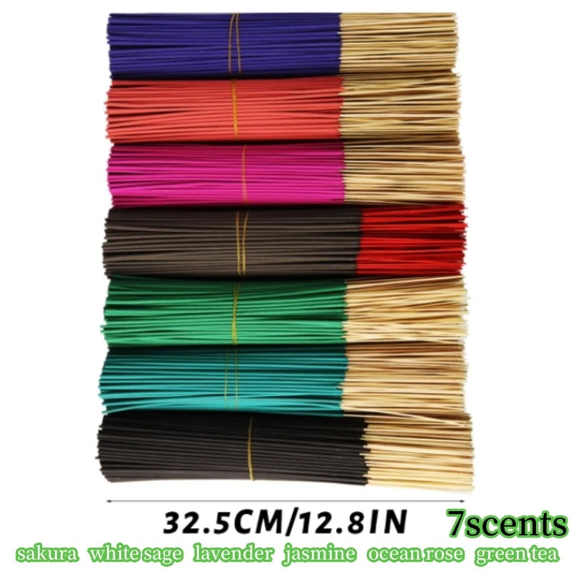 30-240pc Aromatherapy Incense Sticks with 7 Natural Fragrances