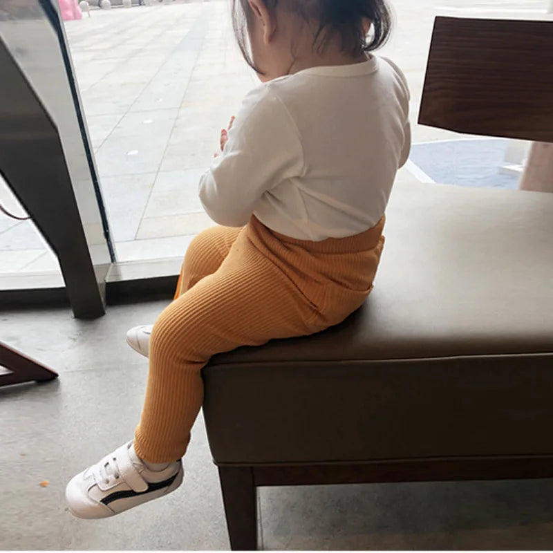 Cotton Leggings โ High Waist Infant -Sizes 9-24 mo. & Sizes 3- 6