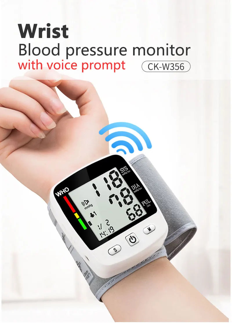 Rechargeable Digital Blood Pressure Monitor Wrist