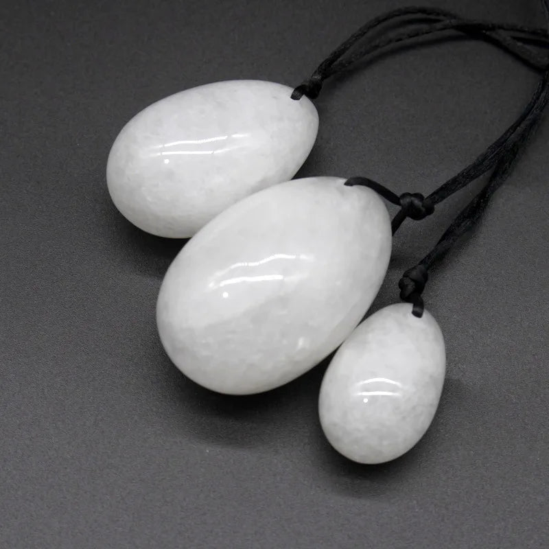 100% Pure Natural Quartz Yoni Egg Set Kegel Exerciser Balls
