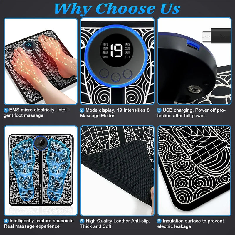 Electric EMS Foot Massager Accessories Pulse Muscle Stimulator