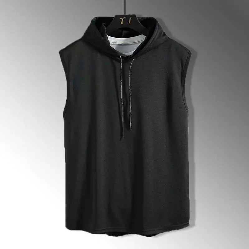 New Men’s Fashion Sportswear Hooded Sleeveless T-Shirt