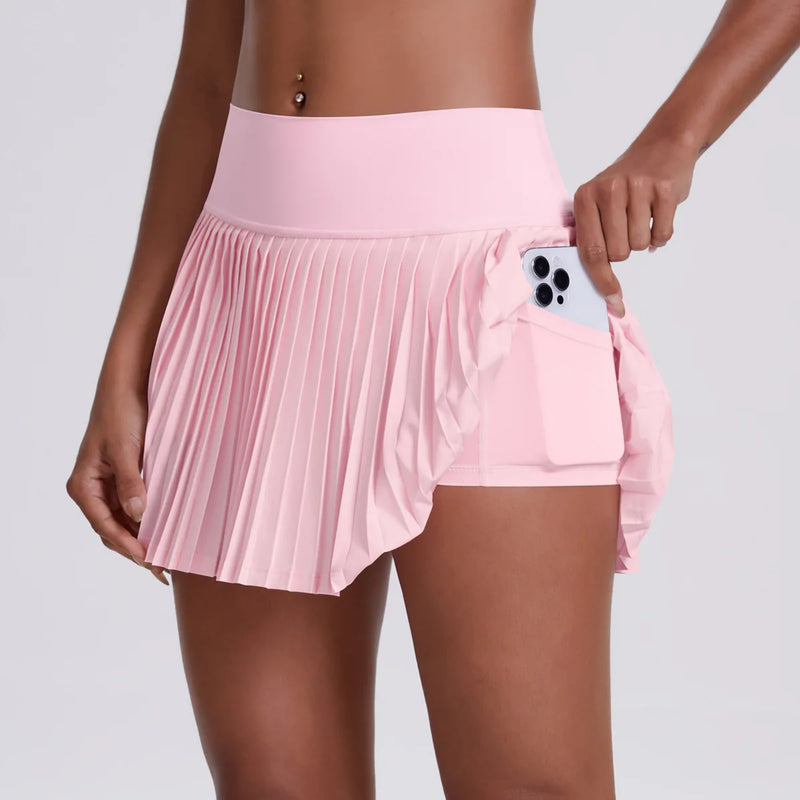 Summer Women’s Tennis Pleated Skirt with Inner Shorts