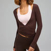 Women’s Wrap Ruched Tie Front Yoga Shirt