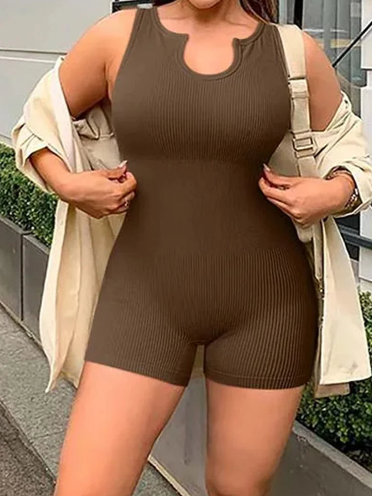 New Spring/Summer Sleeveless Sports Fitness Jumpsuits for Women