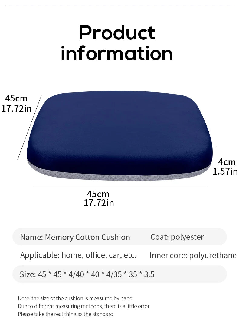 Ergonomic Memory Cotton Office Student Seat Cushion: