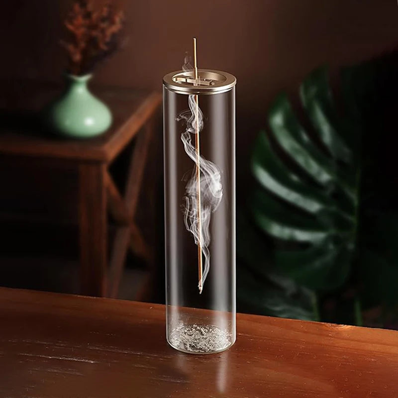Modern Glass Incense Burner Anti-Ash Flying Incense Holder
