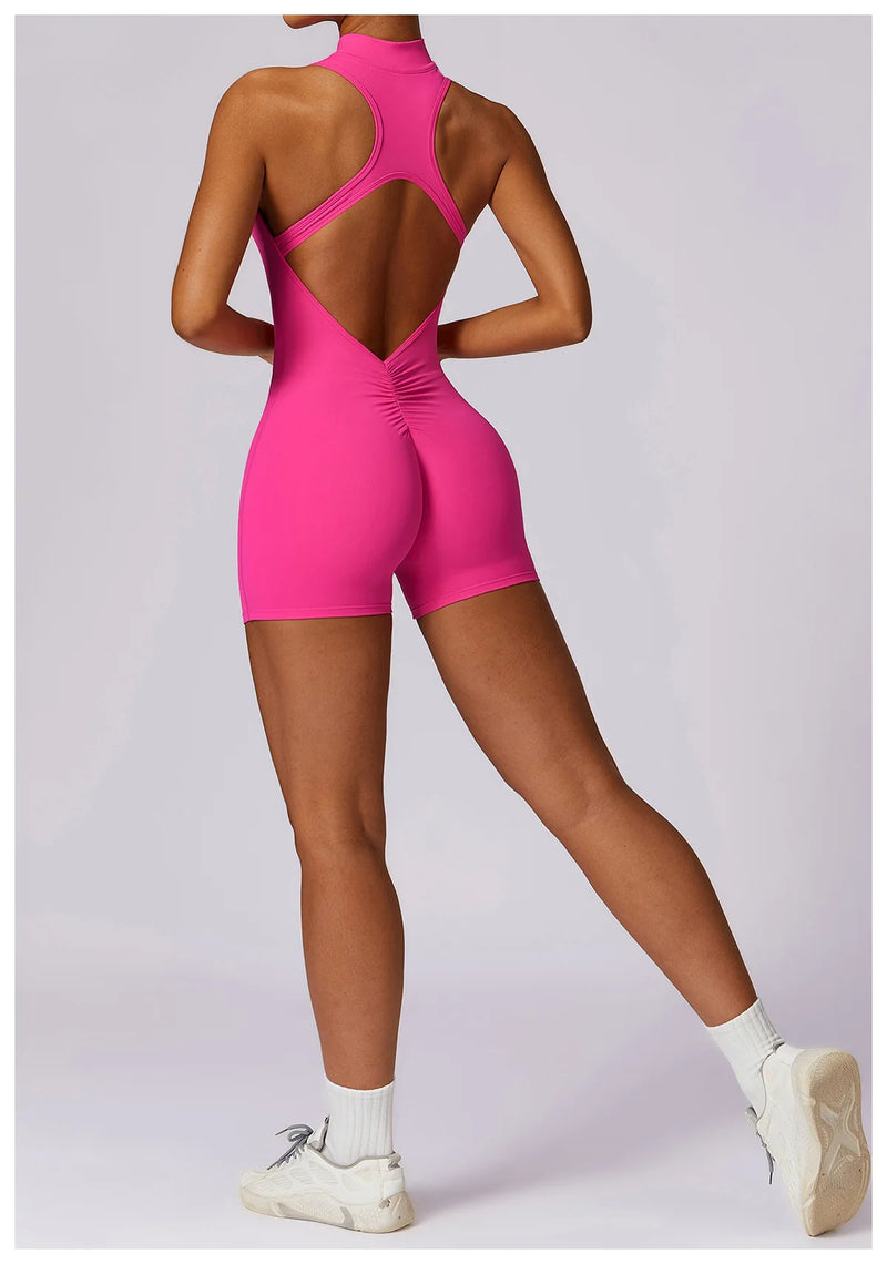 Women’s V-Back Scrunch Sports Jumpsuit