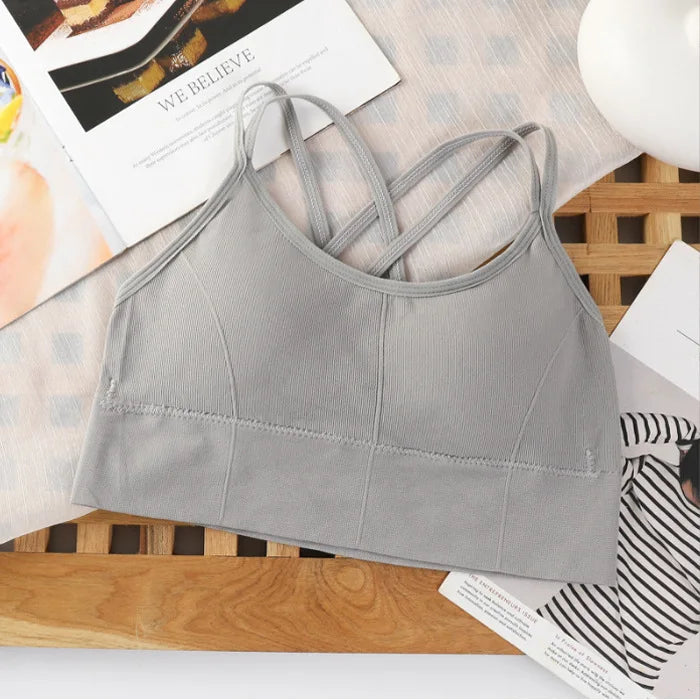 Sexy Women’s Back Cross Strap Tank Top Sports Bra