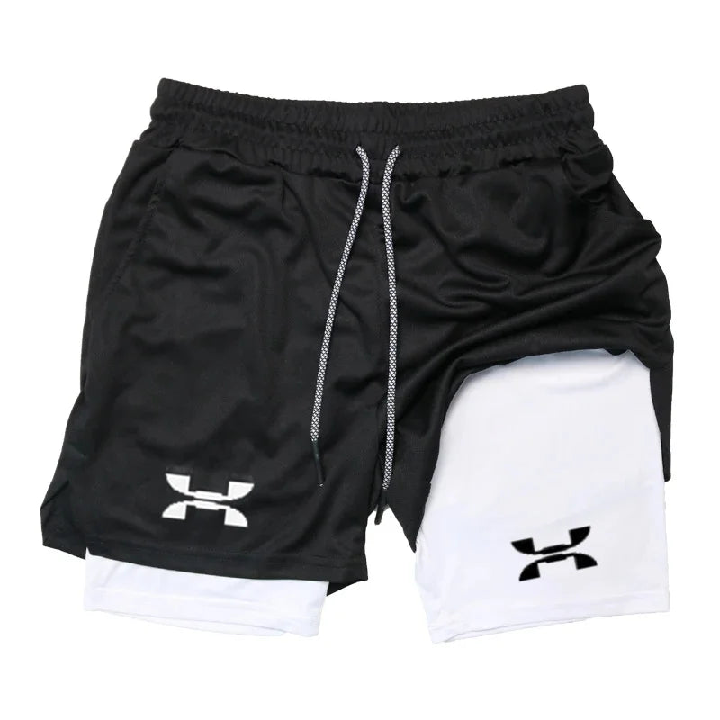 New Running Shorts Men Gym Sports Shorts 2-in-1