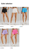 Fitness Fake Two-Piece Pleated Skirt Pants