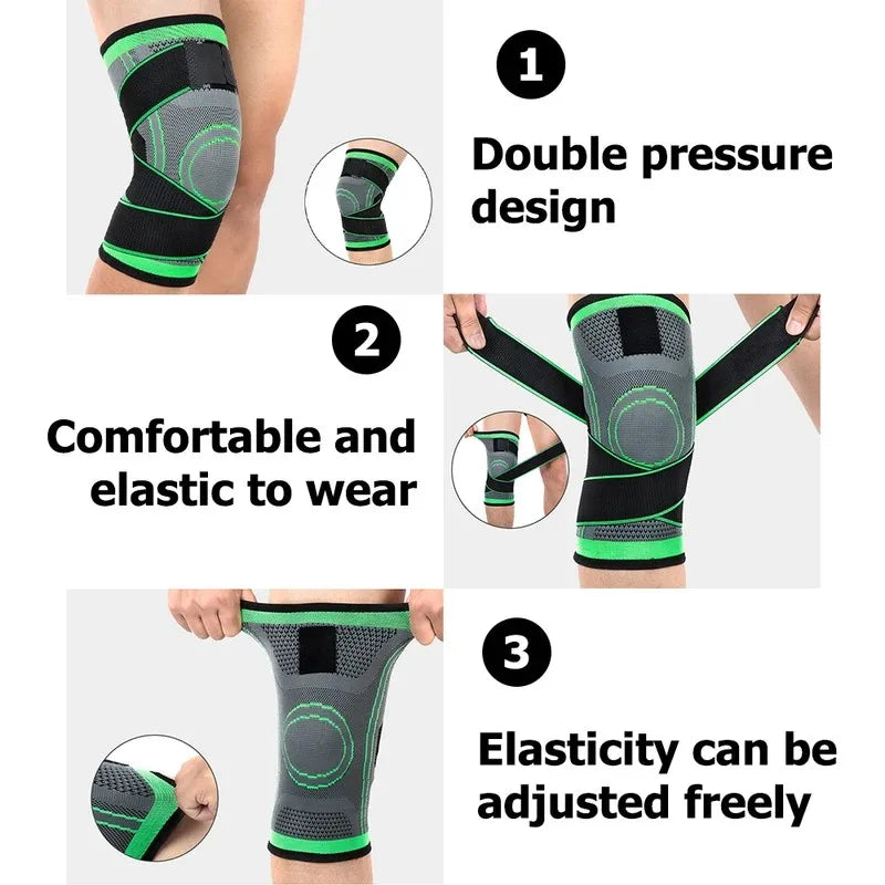 Knee Compression Sleeve with Adjustable Straps