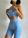 2 Pcs Yoga Sets Women High Waist Workout Outfits