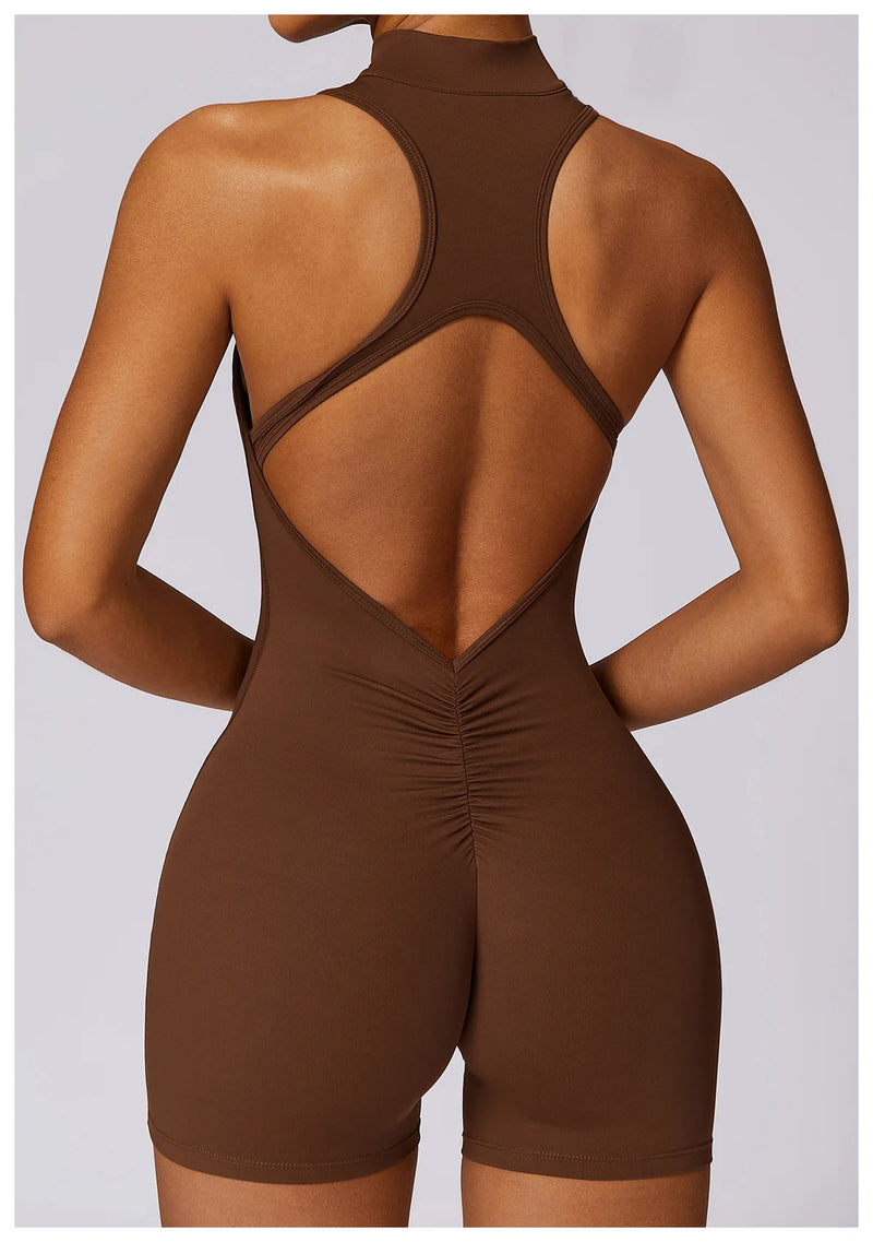 Women’s V-Back Scrunch Sports Jumpsuit