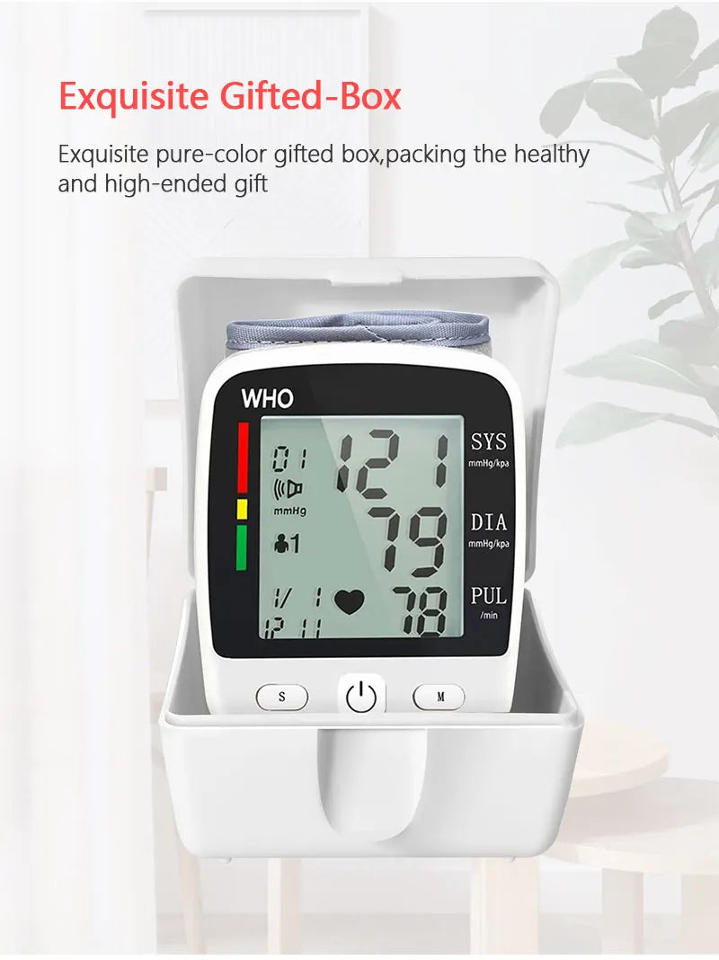 Rechargeable Digital Blood Pressure Monitor Wrist