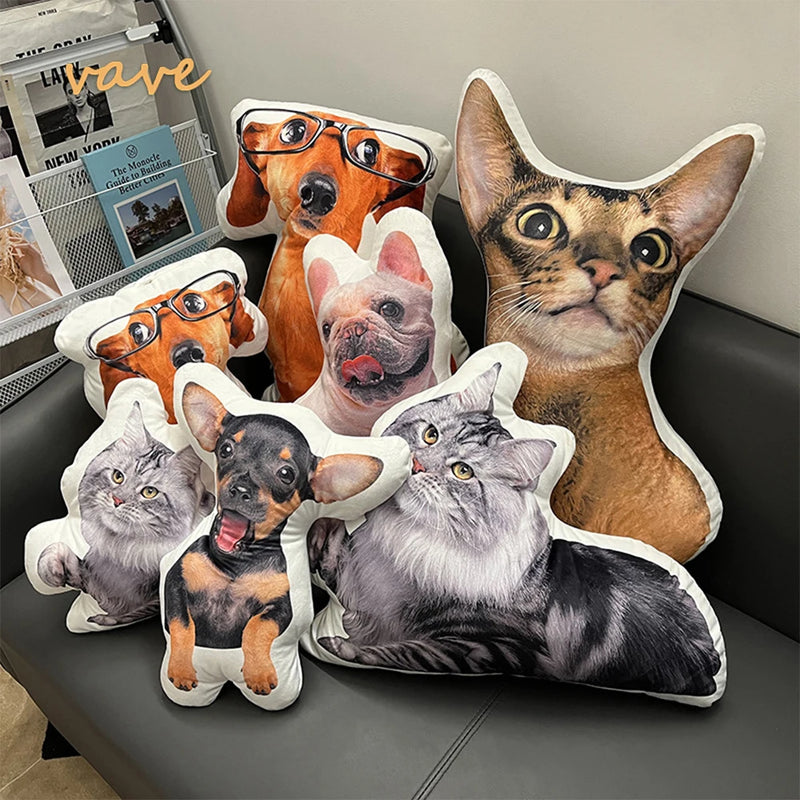 Photo Custom Shape Pillow Case DIY Pet Cushion