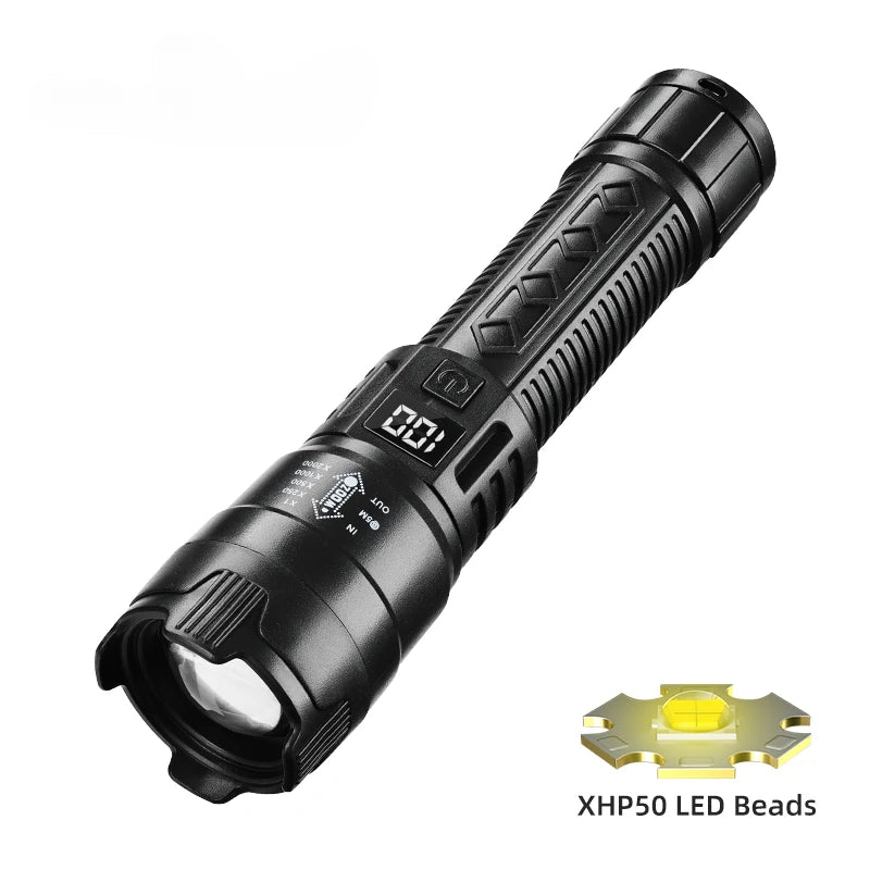 KDULIT High Power Rechargeable LED Flashlight: