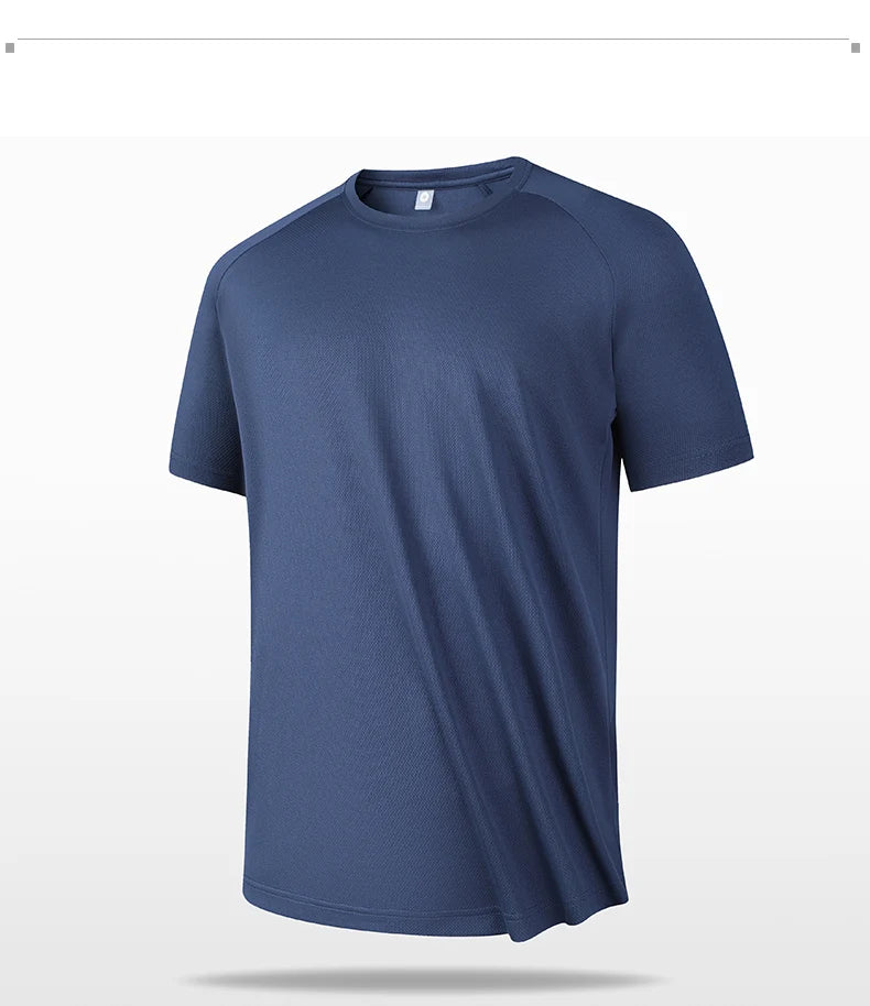 Men’s Breathable Quick-Dry Running Sports Fitness Short Sleeve T-Shirt