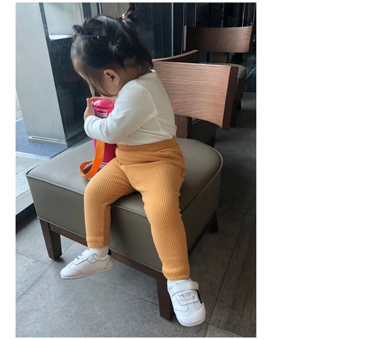 Cotton Leggings โ High Waist Infant -Sizes 9-24 mo. & Sizes 3- 6