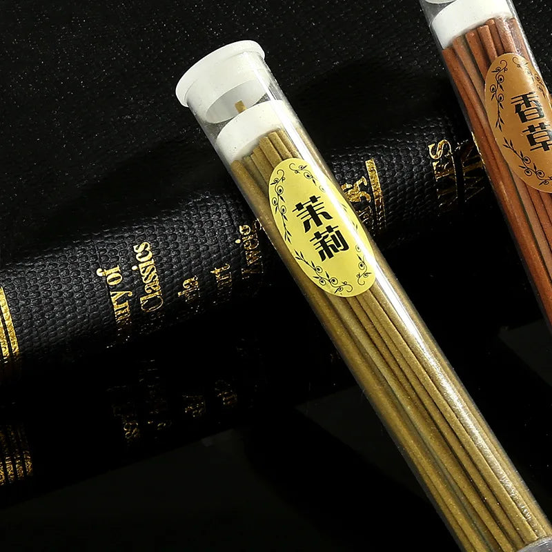 50Pcs/Box Natural Incense Sticks (Jasmine & Lavender Scented):